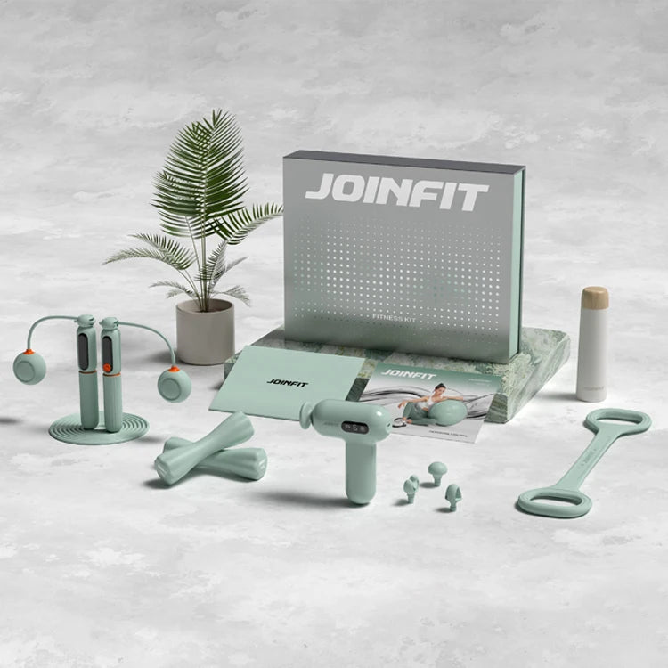 JOINFIT Gym Equipment Fitness Thermos Cup Smart Counting Skipping Rope Mini Fascia Gun Dumbbells PVC Yoga Pilates Back Rope MegaBDM
