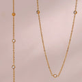 European and American Fashion Shining Zircon Ladies Chains Necklaces Gold Plated Stainless Steel Choker Necklace Women
