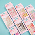 24pcs/Box Cartoon Kids False Nails Full Cover Press on Children Detachable Self Glue Fake Nail Art for Girls Manicure Tips Decor
