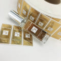 Custom Cosmetic Self Adhesive Gold Foil Sticker Perfume Glass Bottle Logo Label