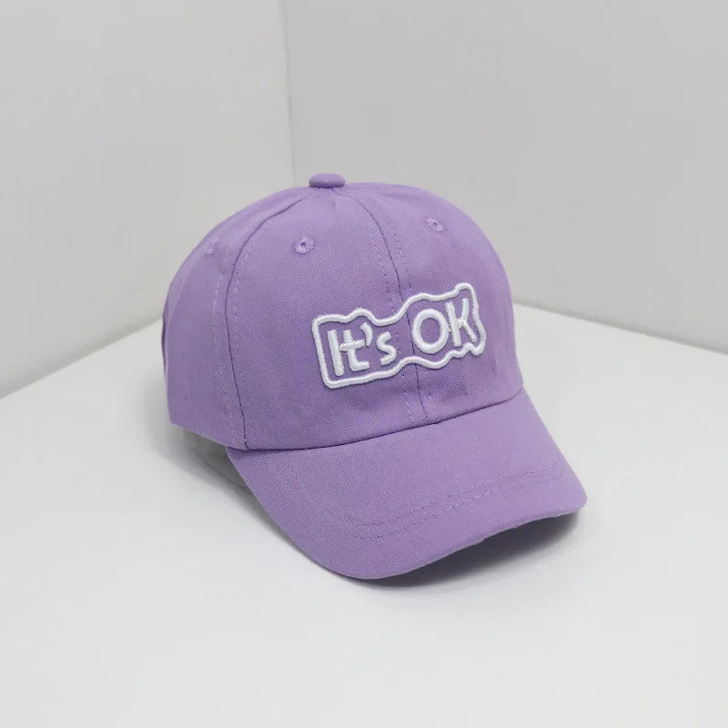 Kids 48-52 cm Size Wholesale High Quality Fashion New Spring Children Baseball Cap With Letter Embroidery