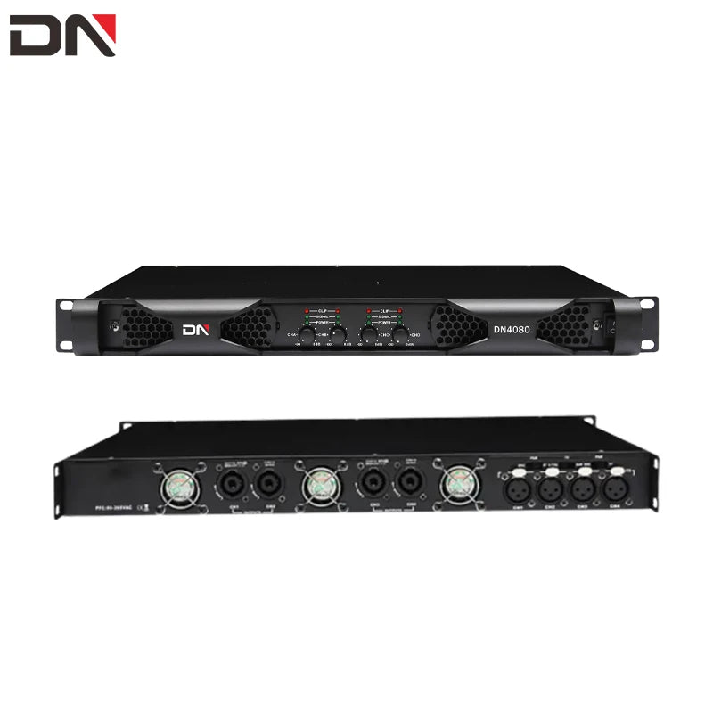 DN4080 Digital 4 Channel Class d Stereo Receiver Amplifier Home Audio System Power Amplifier Professional