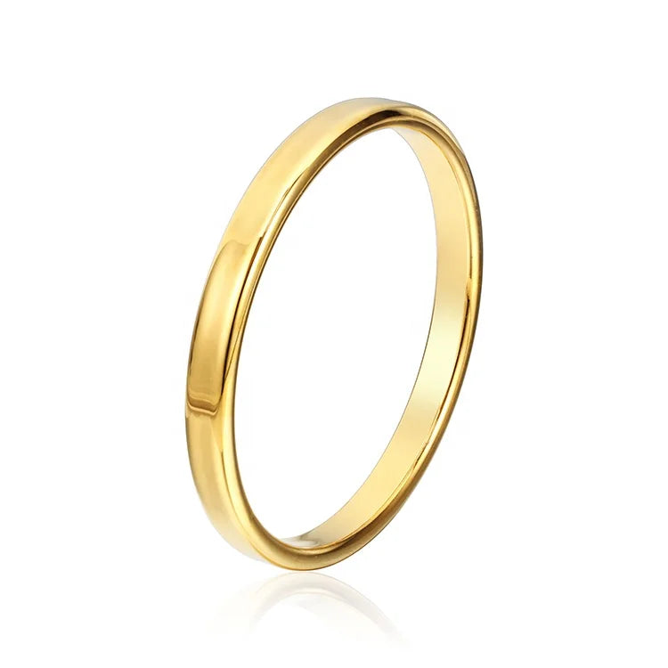 Classic Fashion Round Saudi Arabia Gold Bangles Designs 18K Gold Bangles Stainless Steel Jewelry for Women