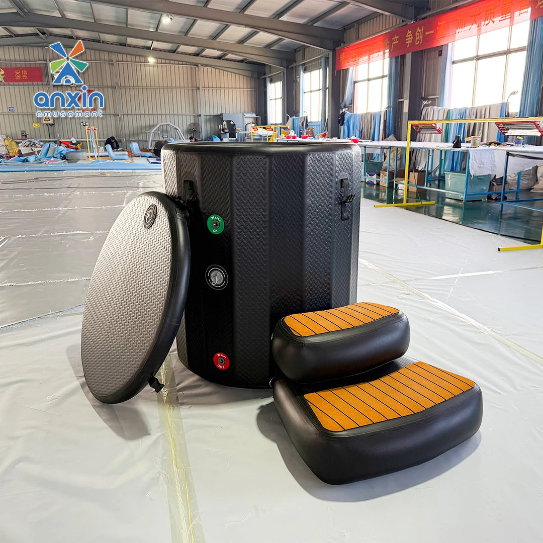 China Manufacture Recovery Ice Bath Hot Sale Custom Size Style Water Chiller Ice-Bath Inflatable Round Cold Plunge