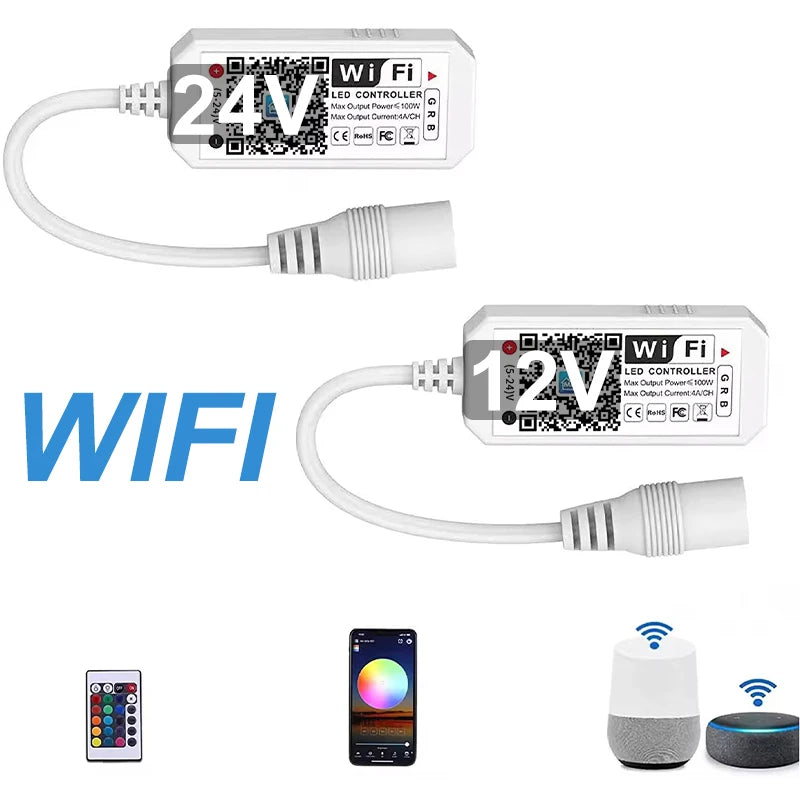 ESann Tiktok DC 12 24 Voltage Mobile Phone Magic Home MINI RGB WIFI Led Strip Light Controller Dimmer