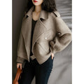 S-2XL New Woolen Suit Women's British Autumn/Winter Versatile Loose French Coat