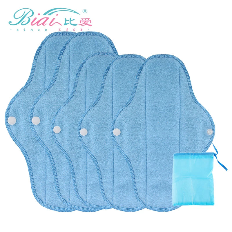 Soft Women Towel Pads Polar Fleece Feminine Absorbent Menstrual Cloth Washable Reusable Panty Liner Hygiene Sanitary Period Pad