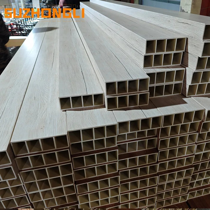 Interior Decorative WPC Column for Hotels Villa Offices Apartments Waterproof Wood Plastic Column
