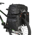 ASRQGOAL Custom Large Reflective 3-in-1 Waterproof Motorcycle Pannier Tank Bag 48L Black for Long Riding