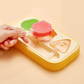 Kids 3 Ice Popsicle Mold Reusable Fruit Shape Ice Cream Lolly Mold With Stick Creative Kitchen Tool PP Food Grade Ice Cream Mold