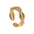 BM Fashion Non Tarnish 18k Gold Stainless Steel Shell Shape Rings