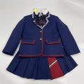 Latest Toddler Winter School Uniform Set 100% Cotton White Shirts Sweater Coat Dress Trousers Unisex