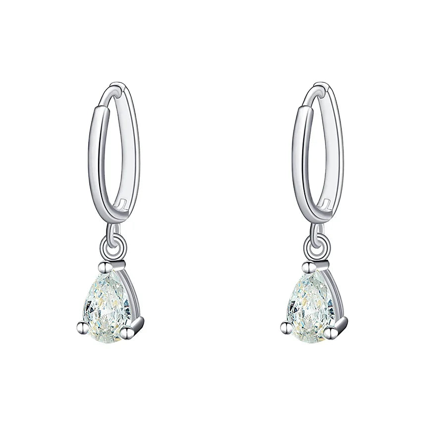 Fashion Hoop Earring Sterling Silver Earrings Dangle 925 Jewelry Zirconia Earrings Women Wholesale Gold Plated