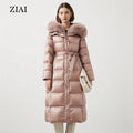 White Goose Down Retro Coat High-end Style Overcoat New Winter Warm Down Ladies Winter Jackets