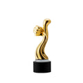 Gold Resin Thumb Event Crystal Trophy and Award MH-J0979