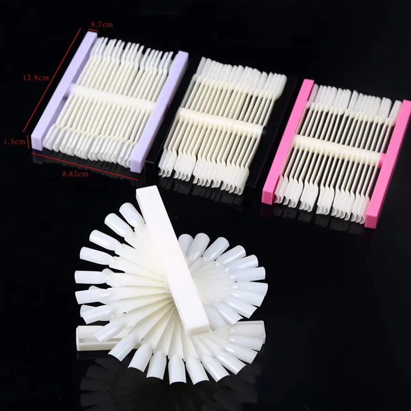 Custom Spiral Nail Tips Display Stand Acrylic Gel Nail Polish Display New Design Art Tips Nail Color Chart Display