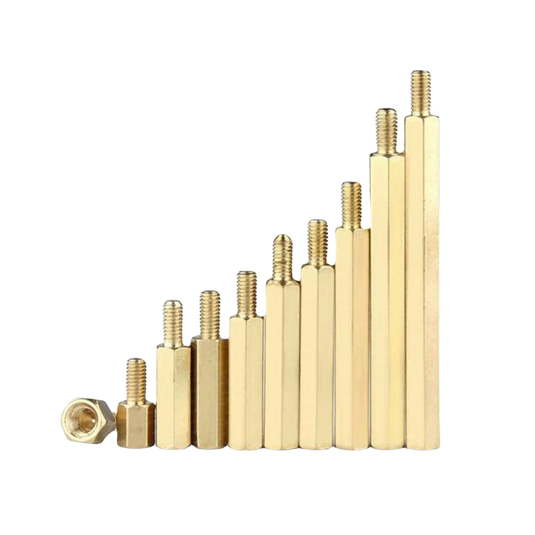 SDPSI DCT M4x0.7 M5x0.8 M6x1.0 Thread Brass Spacer Male-Female Hexagonal PCB Standoffs Spacers