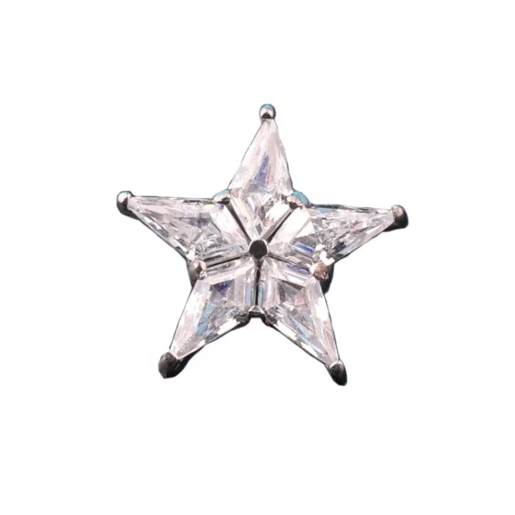New Star Designed Zircon Nice Ear Tragus Ear Body Piercing Jewelry