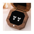 Wholesale S925 Sterling Silver Jewelry Earrings New CZ Zircon Bowknot Shape Stud Earrings Fine Jewelry Gifts