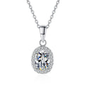 Fine Jewelry Grade D 1ct Moissanite Jewelry 925 Sterling Silver Simple Moissanite Pendant Necklace Women