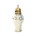 Custom Porcelain White and Gold/Silver Handmade Ceramic Ginger Jars for Home Decor and Presents Factory Direct