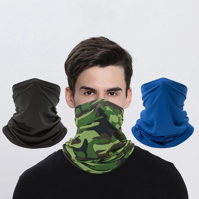 Ice Silk Elastic Customize Headband Wrap OEM/ODM Outdoor Sport Cycling Neck Gaiter Custom Logo Men Tube Sunshade Scarf Bandanas MegaBDM