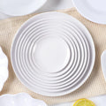 Factory Wholesale White Round Melamine Plastic Dinner Plate Set for Restaurant Serving and Buffet Dinnerware Dishes