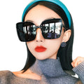Fashion Square Oversized Sunglasses for Women Men With Letters Vintage Big Frame Retro Luxury Designer Sun Glasses