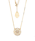 QX CUSTOM OEM Fine Jewelry 925 Sterling Silver 18K Gold Plated Cubic Zirconia Women Flower Necklaces