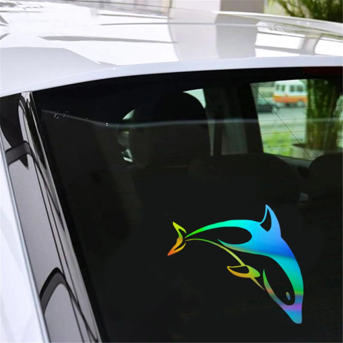Jumping Dolphin Car Bumper Sticker Laptop Truck Door Wall Window Vinyl Decal Gift Die Cut Decal Latop window Glass Vinyl Sticker