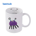 Wholesale Personalized Ceramic Sublimation Blanks 11oz Motto Measurement White Heated Color Coffee Mugs