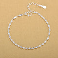 Simple Silver 925 Wave Twist Chain Bracelet Jewelry