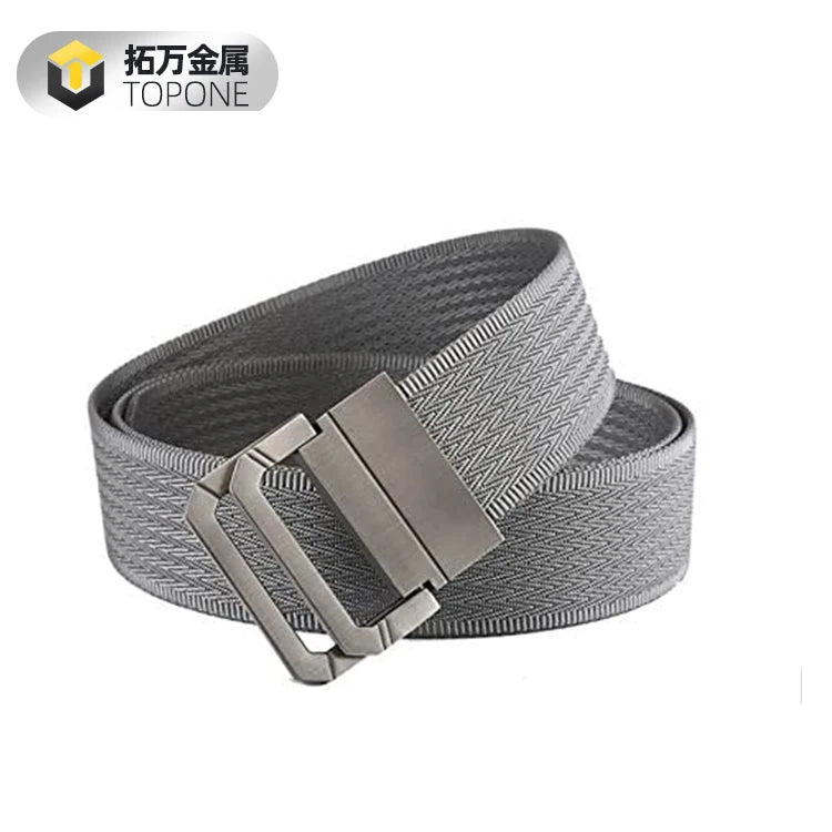 Topone Faddish Equipment Nylon Tactical Belt with Alloy Double Loop Buckle Thickened 3.8cm/1.5inch Width Custom Logo for Men