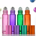 Color Essential Oil Glass Roll on 10ml Perfume Bottle with Stainless Steel Glass Roller Ball