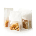Bakery Grade Bread Packaging Bags Roast Window Transparent Snack Toast Bag with Rolled Edge Wire Seal for Toast Bread