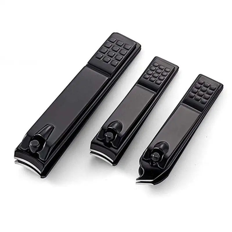 Black Nail Clippers Logo Stainless Steel Nail Cutter Clippers Manicure Beauty Tool Nail Cutter Pedicure Finger Toe Scissors
