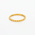 High End 18K Plain Gold Plated Super Fine Gear Shape CheckedRing Stainless Steel Trendy Simple Gold Plated Jewelry