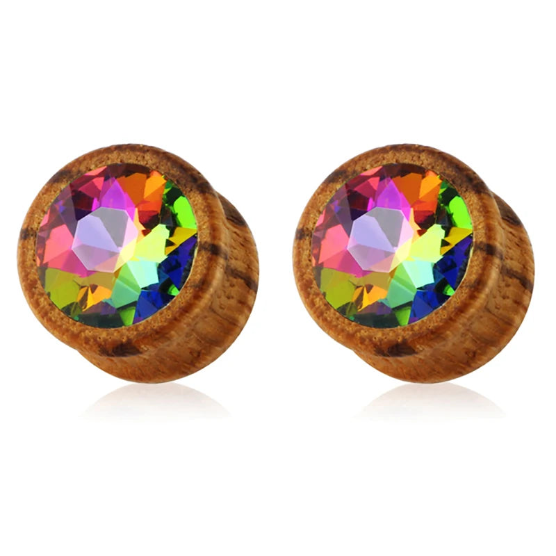 New Nature Wood Ear Plugs Gauges Earrings Women Men Wooden Flesh Tunnel Expander Piercing Stretcher Body Piercing Jewelry