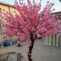 S02422 China Artificial Trees Decoration Flower Plants Artificial Peach Blossom Tree pink Artificial Peach Tree for Decoration