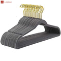 Lavinia Durable Custom Non Slip Velvet Hanger Clothes Velvet Pants Plastic Hangers Wholesale