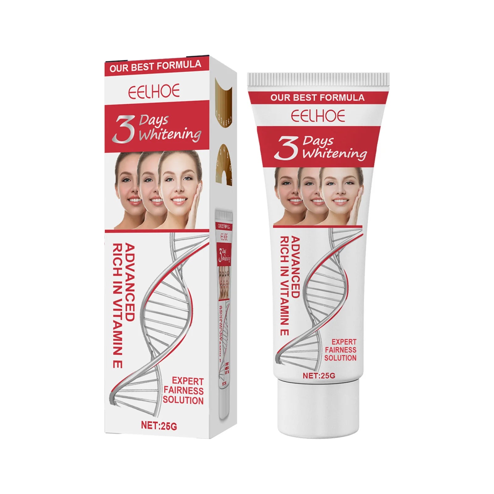 Organic Skin Brightening Cream for Beauty Whitening Vitamin E and Glycerin Infused Melanin Removal Cream