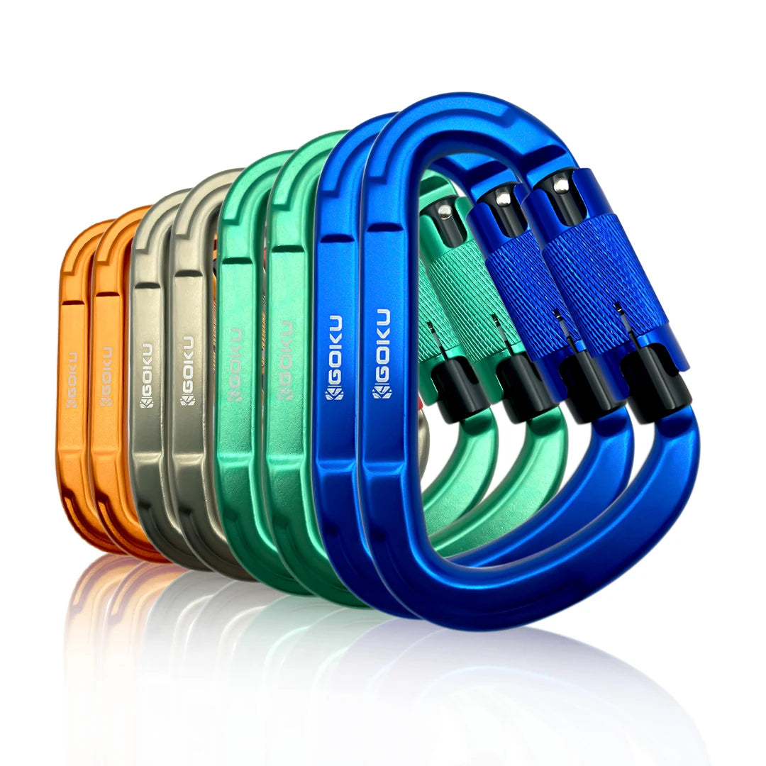Custom 25KN Anodizing Pear Type Climbing Hook Aluminum Alloy 7075 Outdoor Climbing Carabiner Aluminum Carabiner