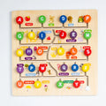 Lovely Digital Building Block Wooden Alphabet Puzzle Early Education Number Blocks Fidget Labyrinth Toy Digits Dimple Digits