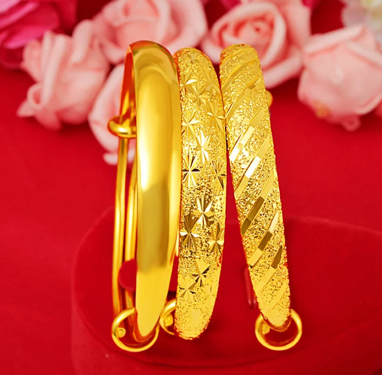 Waterproof Jewelry 18K Gold Plated Colorful Chunky Bracelet Bangle Copper Cuban Link Bracelet Women