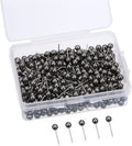 Retro Metallic Black Plastic 1/8 Inch Round Ball Head Map Push Pin Thumb Tacks Push Pins