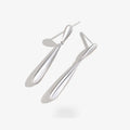 French Style 925 Sterling Silver Waterdrop Hook Earring  Rhodium Plated 40mm Long Teardrop Dangle Earrings