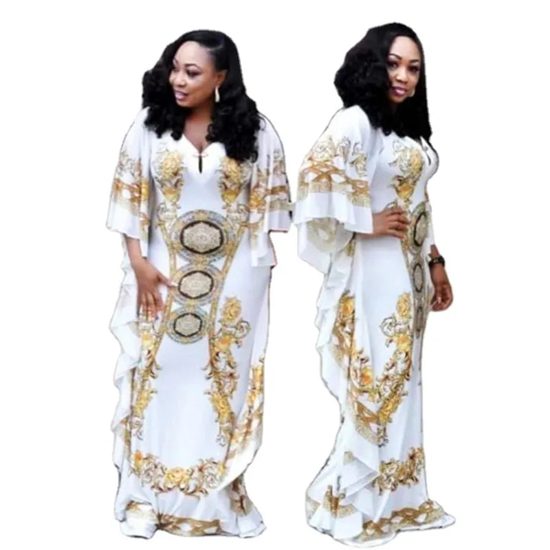 Party Abaya Muslim Dress Kaftan Dubai Turkish Casual Dresses  African One Piece Dresses Free Size