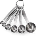Professional  6/7pcs Metal Stainless Steel Measuring Spoon Kitchen Baking Measuring Round Spoon Set