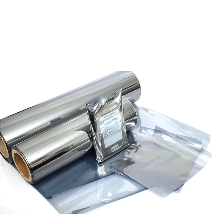 Static Shielding Packaging ESD Metalized Shield Roll Laminating Semi-Transparent Plastic Film Barrier Rigid Hardness Translucent