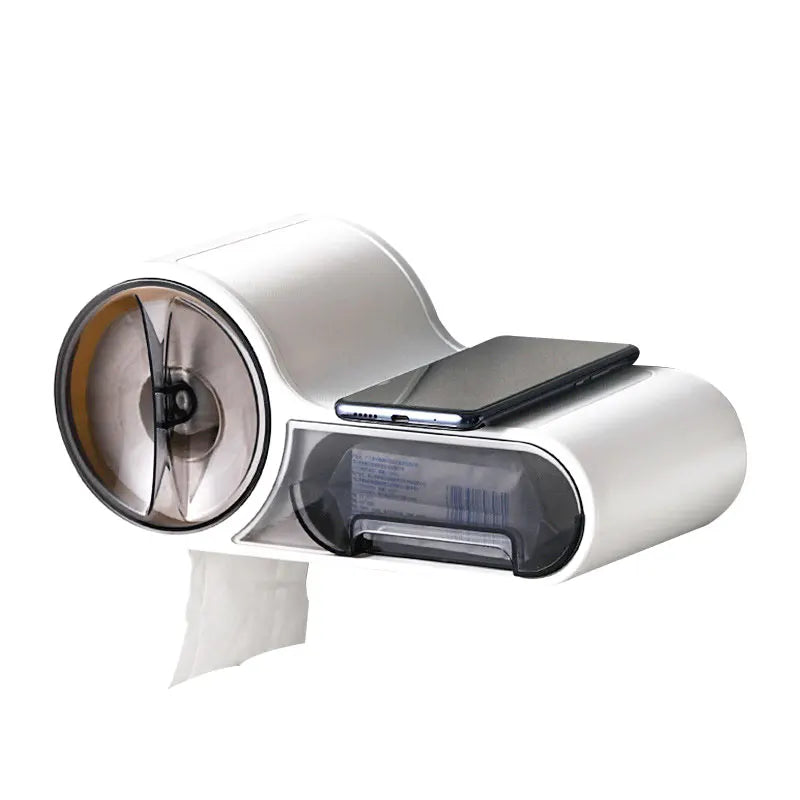 New Baffect Plastic Toilet Dispenser Toilet Paper Holder Bathroom Paper Tissue Box Wall Mounted Roll Paper Storage Box Free